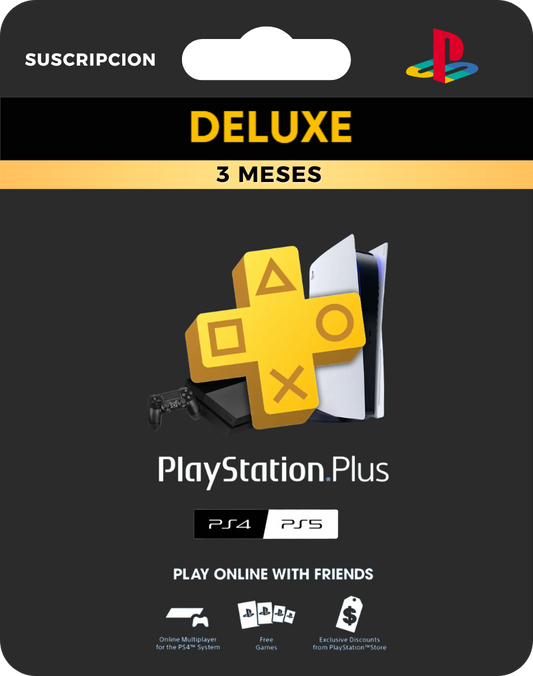 PlayStation® Plus - Deluxe 3 Meses PS4