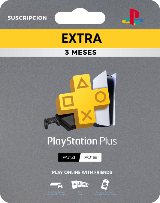 PlayStation® Plus - Extra 3 Meses PS4