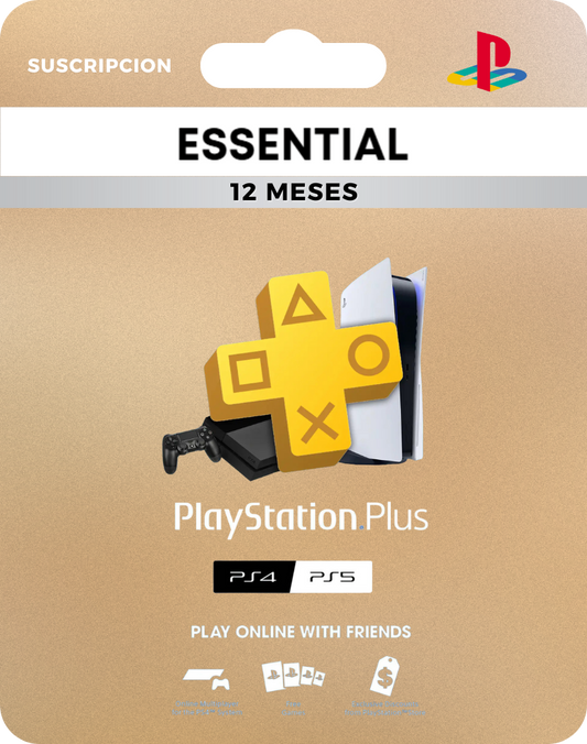 PlayStation® Plus - Esencial 12 Mes PS4