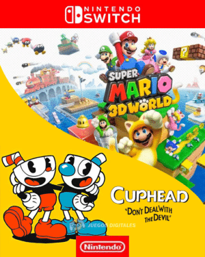 2-in-1: Super Mario 3D World™ + Cuphead® + Juego Sorpresa™ - Nintendo Switch®